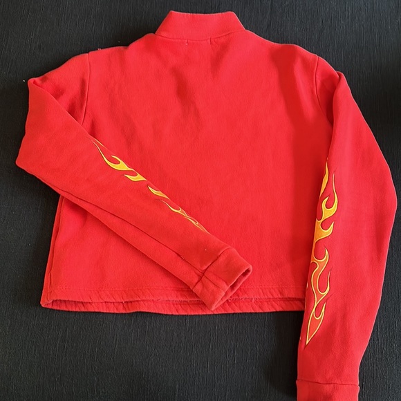 Quarter-Zip Flam & Skull Sweatshirt - Picture 2 of 3